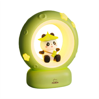 Natlampe til børn, månepanda, sengelampe, tegneseriedekoration