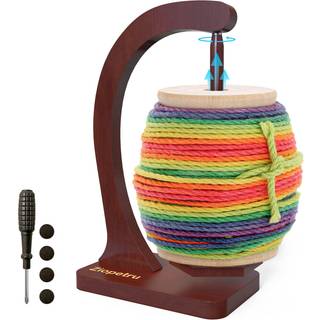 Ziopetru Tr? garnholder Magnetisk garnholder til strikning og h?kling af tr?magnetisk garnholder med anti-glide puder Yarn Holder Spinner Crochet