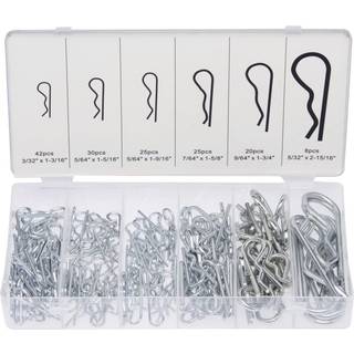 Neiko 50457a Cotter Pin Sortiment Kit 150 Stykke Zinkpladerede st?lklip Lille Cotter Pins til brug p? Hitch Pin Lock System Assorterede Cotter Pi
