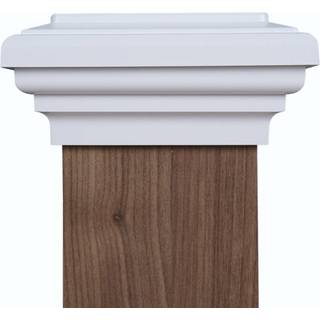 4x4 White Flat Post Cap de vanligaste passformen (3,5 """" x3.5 """") Tryckbehandlat Post. Newel Newport Top for Outdoor Fences Mailboxes & Decks av