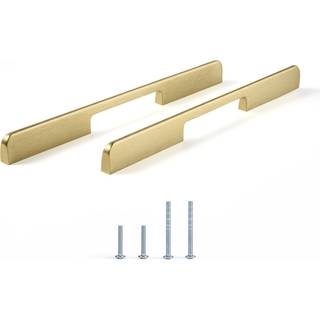 Satanga K?kkenskab Tr?kker Hul Center 10 tommer B?rste Messing Bar Moderne skabspakke Solid Euro Style Kommode H?ndtag Badev?relse Sovev?relse Ha