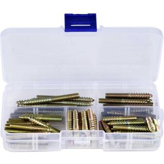 80st M5 Dowel Screw Double Ended skruvar Självklappade gängade bultar Hanger Bolts Studs