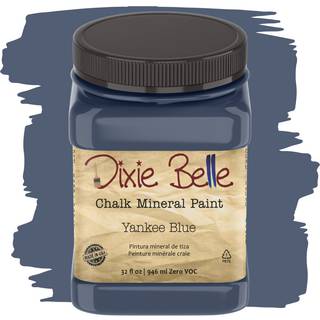 Dixie Belle Paint Company Chalk Finish Furniture Paint | Yankee Blue (32oz) | Matte Cool Navy Chic Chalk Mineral Paint | DIY möbler färg