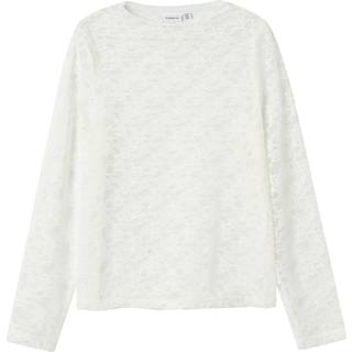 NAME IT Langærmet Blonde Bluse Nace Cloud Dancer