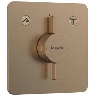 Hansgrohe DuoTurn Q termostatarmatur til indbygning med 2 udtag i børstet bronze