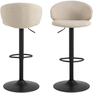 Ella Barstol - Beige med Sort Stel