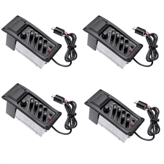 4 sæt EQ-7545R 4-bånds akustisk guitar EQ forforstærker equalizer