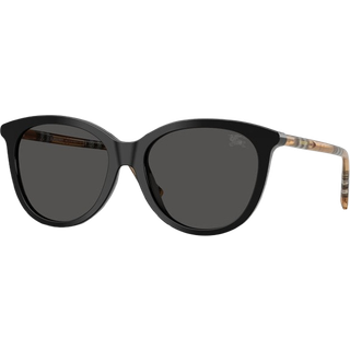 Burberry Kvinde BE4455 416187 Solbriller Acetat Sort Grå Pantos Normal