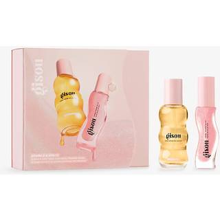 Gisou - Sparkle & Spritz - Duosæt Med Hårparfume Og Læbeolie - Wild Rose 15ml & Lip Oil Watermelon 8ml - For Women - Pink##Gennemsigtig