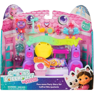 Gabbys Dukkehus: Pawsome Party Room sæt – festlokale med musik og overraskelser