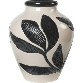 Broste Copenhagen Herbert vase 40 cm Black-rainy day green