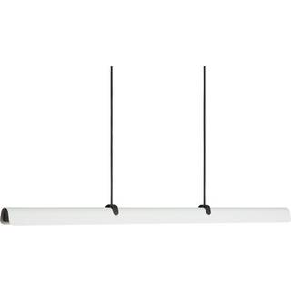 Belid Fold lineær G2 LED pendel, L118 cm, hvid/antracitgrå