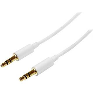STARTECH 1m White Slim 3.5mm Stereo Audio Cable - Male to Male