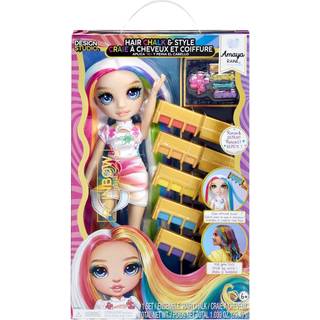 Rainbow High Hair Chalk & Style Amaya - Rainbow 11 Doll. Vaskbar regnbue h?r kridt farve stil leg skylning og gentagelse. Fantastisk gave til b?r