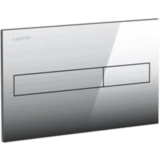 LAUFEN AW1 trykplade til dobbeltskyl, krom