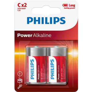 Philips LR14P2B/10 Power Alkaline C Batteri 2-stk