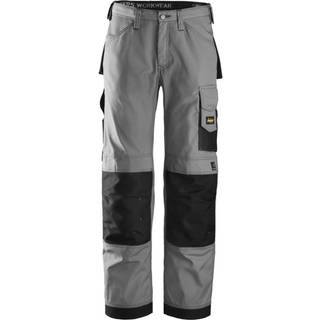 Snickers 3313 håndværkerbukser, ripstop grå/sort 44