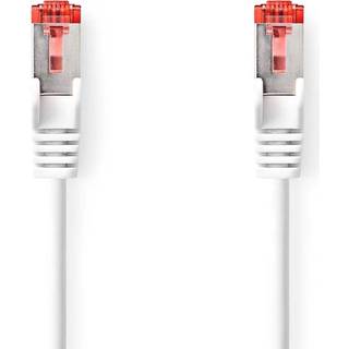 Nedis SF/FTP CAT6 nätverkskabel, hane-hane 20m, vit.