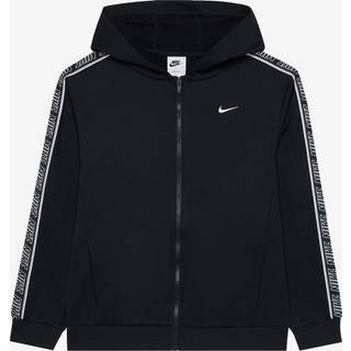 Nike Sportswear Club Dri-FIT-hættetrøje med lynlås til større børn - sort - XS