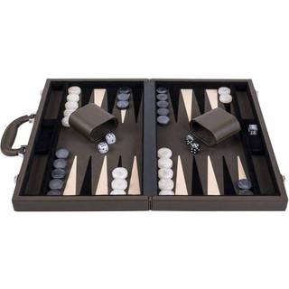 Backgammon 15" Olivgrön i väska