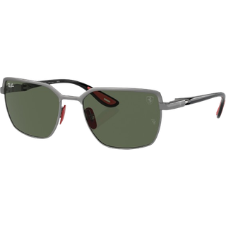 Ray - Ban Unisex RB3743M F09971 Solbriller Stål Grå Grøn Firkantet Normal