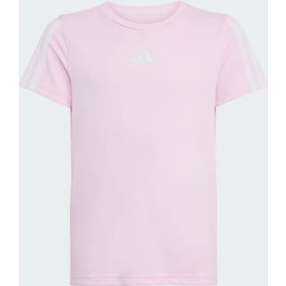 Training Essentials 3-Stripes Kids T-shirt - Clear Pink / White - 170