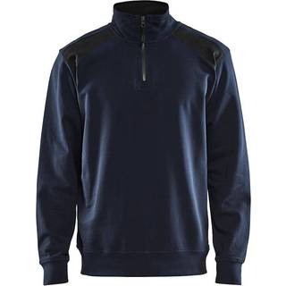 Blåkläder 3353 Sweatshirt half zip / Sweatshirt half zip - S - Mørk Marineblå/Sort