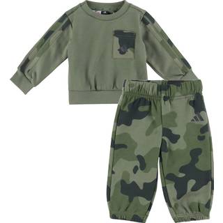 adidas adidas Essentials Camo Fleece Spædbarn Sweatshirt & Joggingbukser Sæt