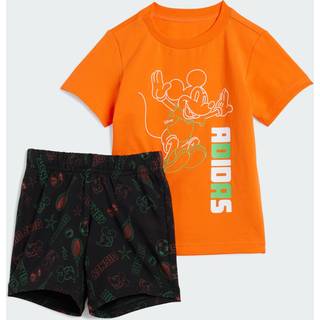 Disney Mickey Mouse T-shirt-sæt til børn - Semi Impact Orange / Off White - 74
