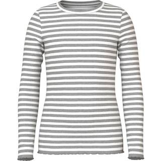 NAME IT Slim Bluse Vemma Grey Melange Cloud Dancer