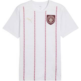 PUMA Manchester City Pre-match Jersey Men, Clothing, White/Dark Jasper, M
