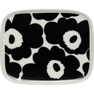 Marimekko Unikko tallerken, 12 x 15 cm., hvid