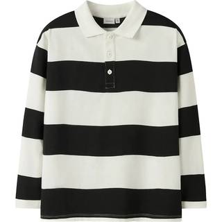 NAME IT Polo Bluse Nutiva Cloud Dancer Black