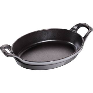 STAUB Staub oval ovnfast form støbejern 21 cm Grafitgrå