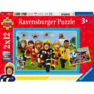 Ravensburger puslespil 2x12 brikker - Brannmand Sam, Redningen er på vej