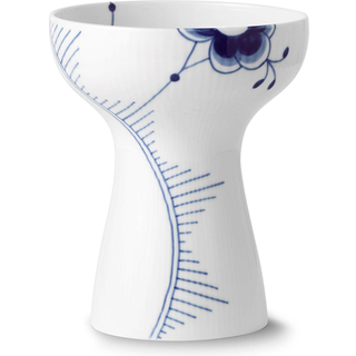 Royal Copenhagen Blå Mega Riflet åben vase 19 cm