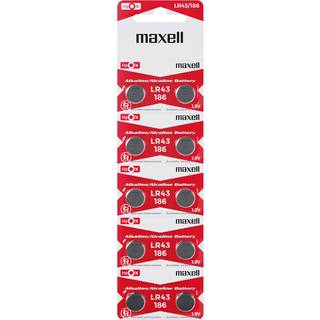 Maxell Alkaline LR43 batterier - 10 stk.