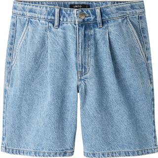 Lang Plisseret Denimshorts