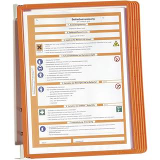 Durable Vario® vægregistersystem med 5 lommer komplet, orange