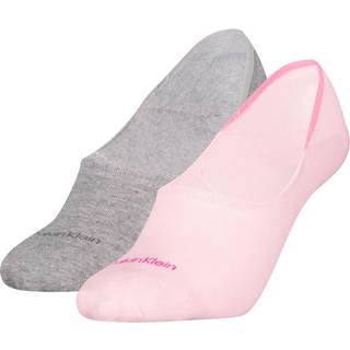 Calvin Klein 2-pak Women Mid Cut Footie Socks - Grey/Pink - Str 39/42