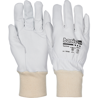 OS montagehandske Basic Technic, natur gedeskind, til montage & andet let arbejde. Str. 9