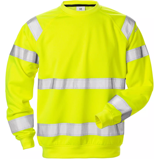 Fristads 110151 Hi Vis Sweatshirt kl.3 7446 SHV / Arbejdstrøje Hi-Vis gul 4XL