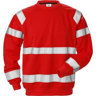 Fristads 110151 Hi Vis Sweatshirt kl.3 7446 SHV / Arbejdstrøje Rød 3XL