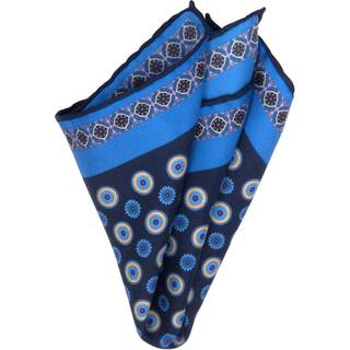 BGENTS Seiden-Twill Eistecktuch mit Blüten blau