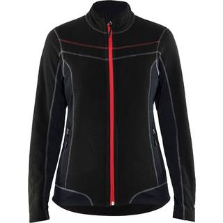 Blåkläder 4924 Dame Microfleece Jakke / Dame Microfleece Arbejdsjakke - M - Sort/Rød