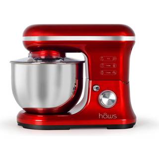 Haws køkkenmaskine 5 L stålskål 6 hastigheder 3 kroge 1200 W rød