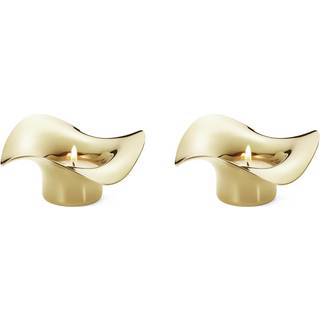 COBRA fyrfadsstage, 2 stk., Georg Jensen, Rustfrit stål