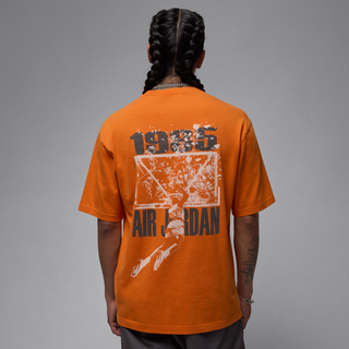 Oversized Jordan Brooklyn Graphic-T-shirt til mænd - Orange - M