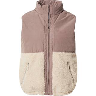 Mazine Women's Fabric Blocking Vest Fleecevest Damer størrelse M farve brun/beige
