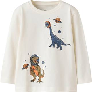 NAME IT Langærmet Bluse Victor Cloud Dancer Space Rex